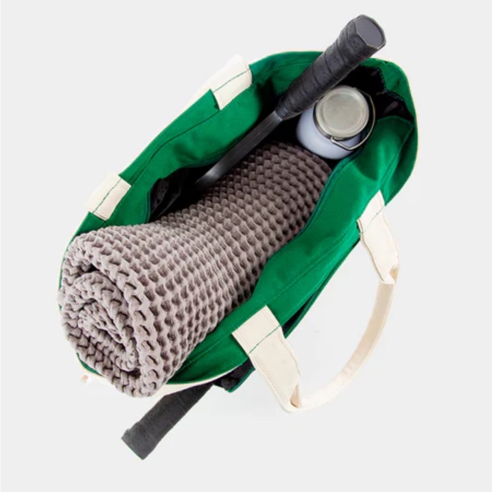 Tuckernuck Cream Canvas Tote with Green Trim for Pickleball. NWOT - Picture 5 of 7